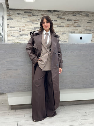 Trench Leather moro