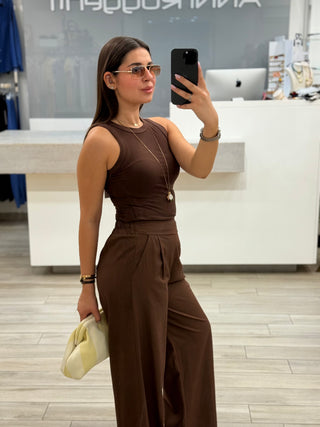 Pantalone misto lino
