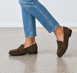 Mocassino scamosciato Cammello