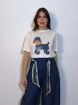 T-shirt denim dog