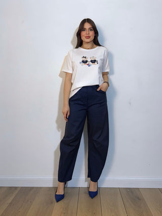 Pantalone soft Line blu