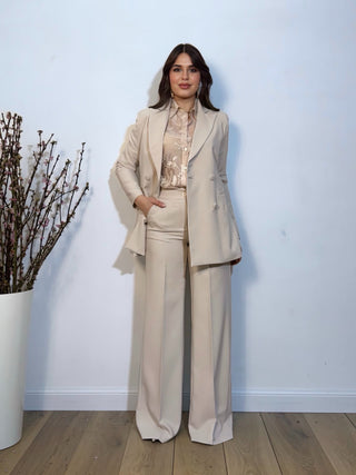 Pantalone aliza palazzo panna