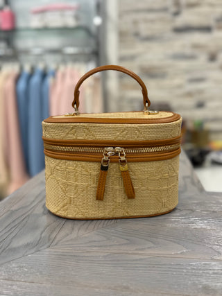 Borsa vanity cammello