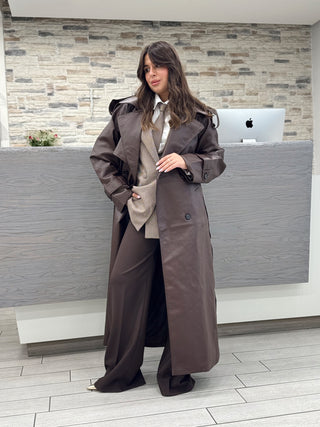 Trench Leather moro