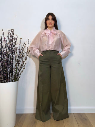 Pantalone palazzo vale verde