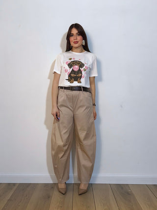 Pantalone solf line beige