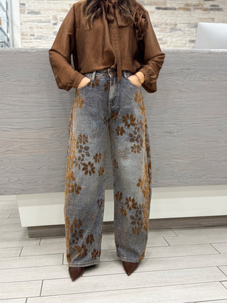 Jeans Floral Vintage