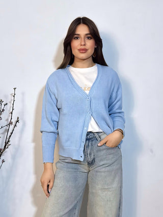 Cardigan bonjour azzurro