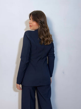 Giacca aliza doppiopetto blu