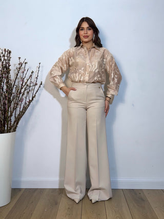 Pantalone aliza palazzo panna
