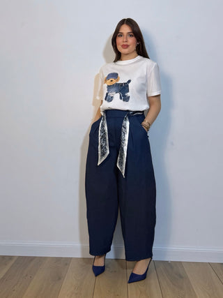 Pantalone Blue Scarf