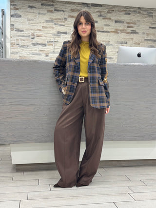 Pantalone Wide Leg moro