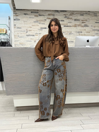 Jeans Floral Vintage