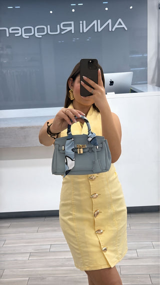 Borsa chic azzurro