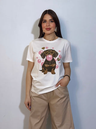 T-shirt bubble dog