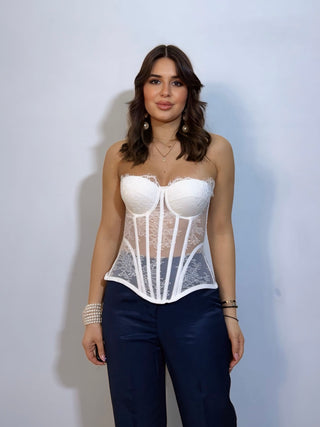 Corsetto violetta bianco