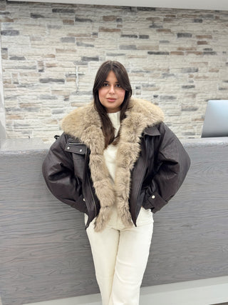 Giacca Fur Luxury moro