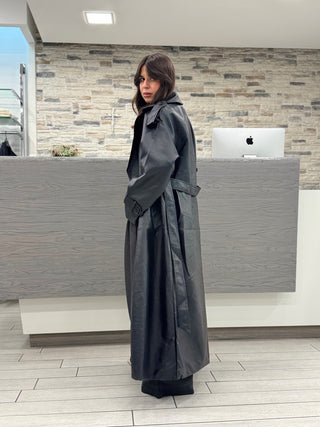 Trench Leather nero